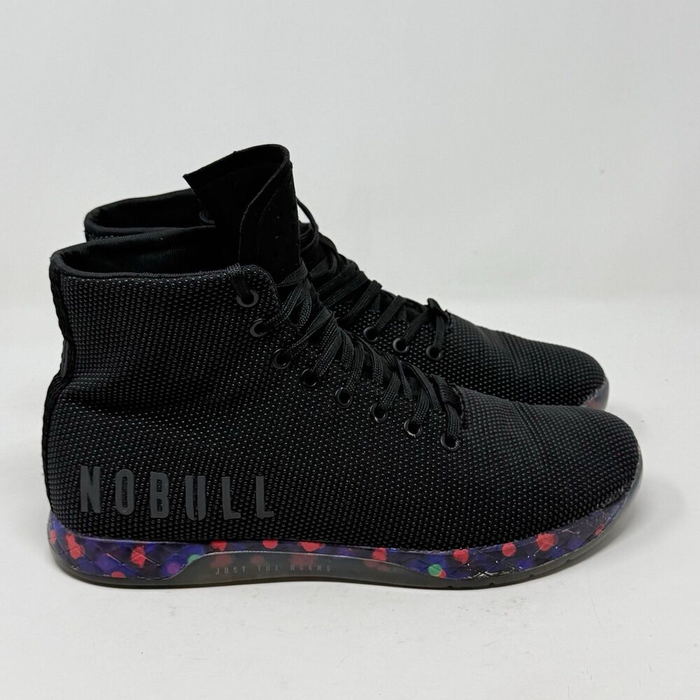 Nobull High Top Trainer Sneakers Mens 10.5 Black SuperFabric Gym Unisex Shoes